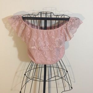 Rose Lace Crop Top
